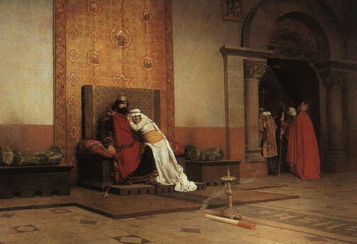 Jean-Paul Laurens The Excommunication of Robert the Pious China oil painting art